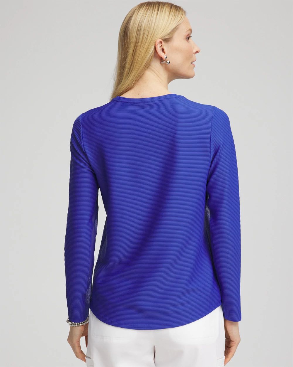 Zenergy® UPF Crew Neck Mesh-Inset Pullover | Chico's